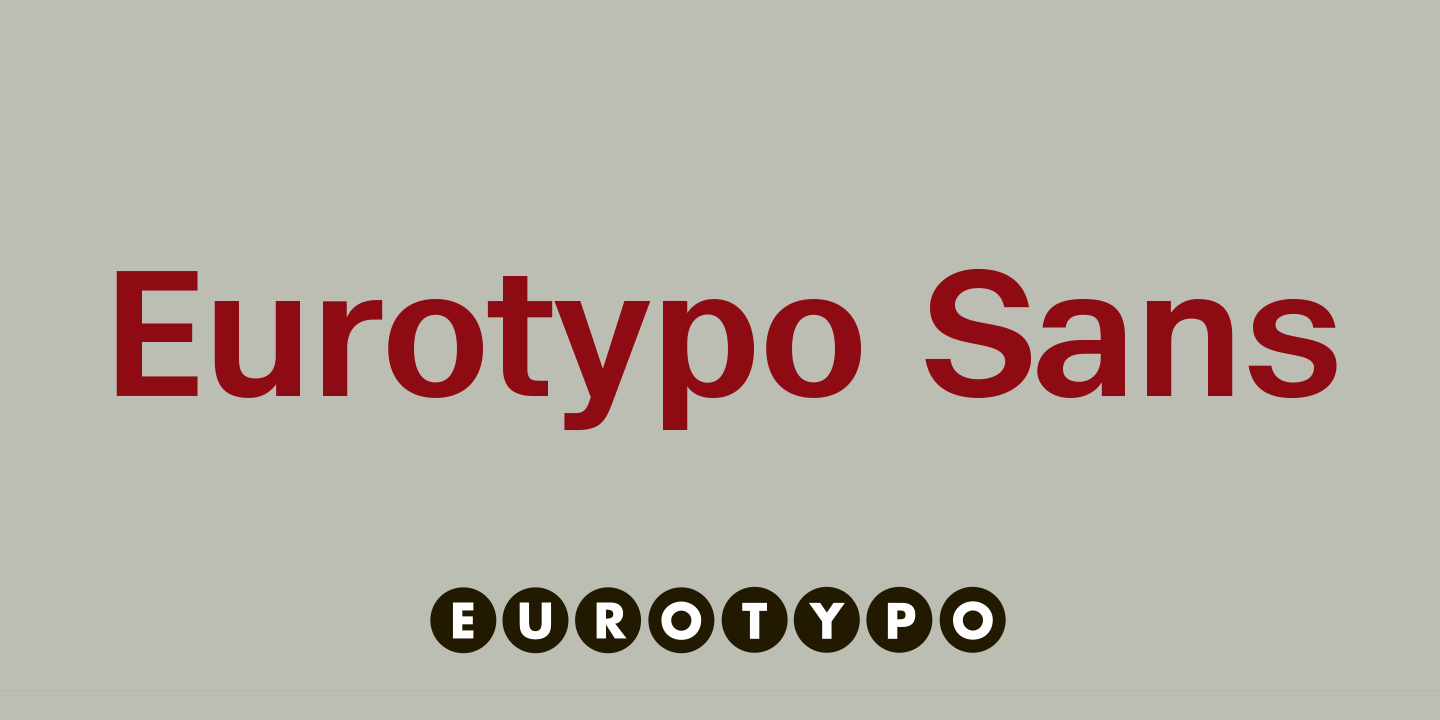 Fuente Eurotypo Sans